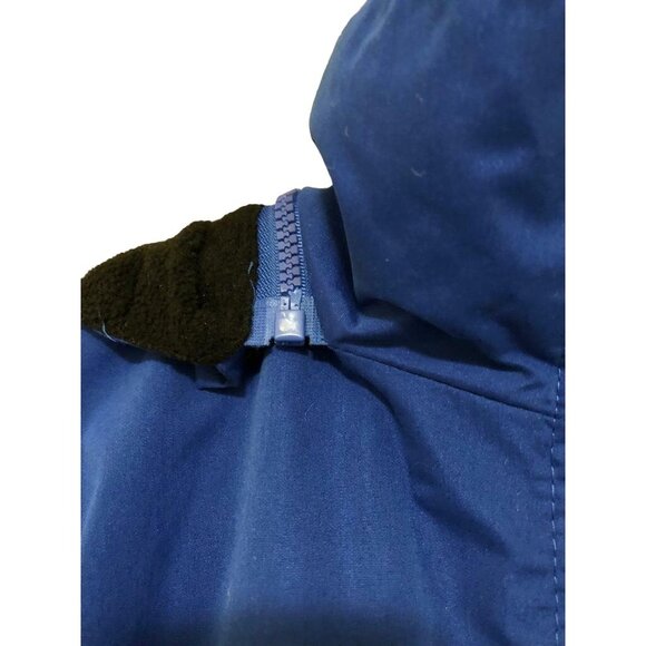 "Planet Earth" Mens Blue & Black Hooded Jacket Reversible - Picture 5 of 11